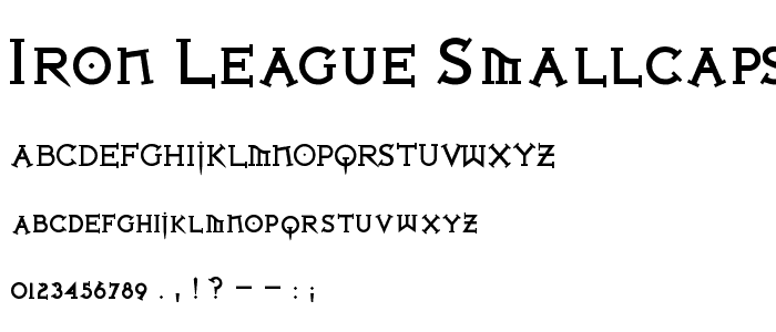 Iron League smallcaps Black font